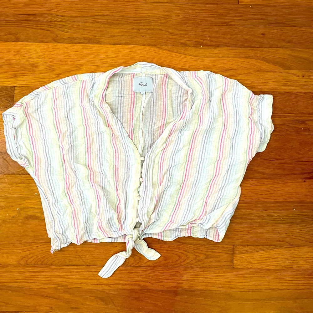 Rails Crop Top Tie Front